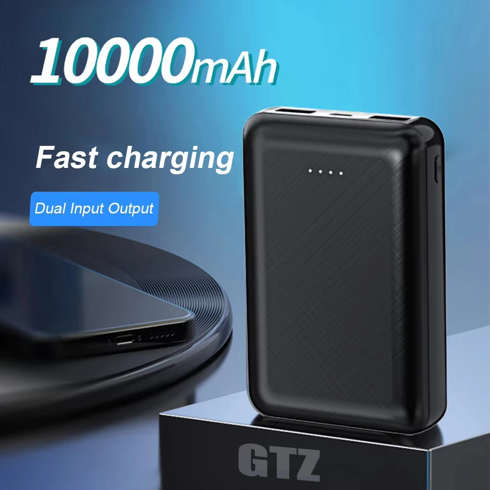 Power bank with fast charge technology quickly charging a smartphone