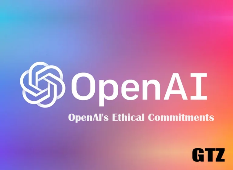 An illustration of OpenAI’s ethical principles, featuring icons for bias reduction, transparency, and user feedback, symbolizing responsible AI development.