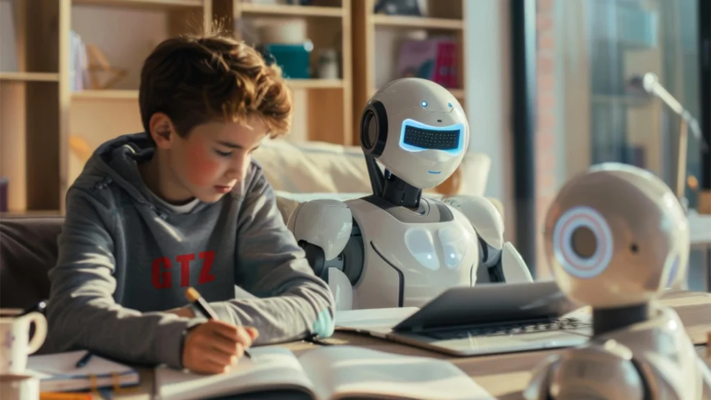 AI tools help kids with homework, learning, and creative play, showcasing AI in education and entertainment
