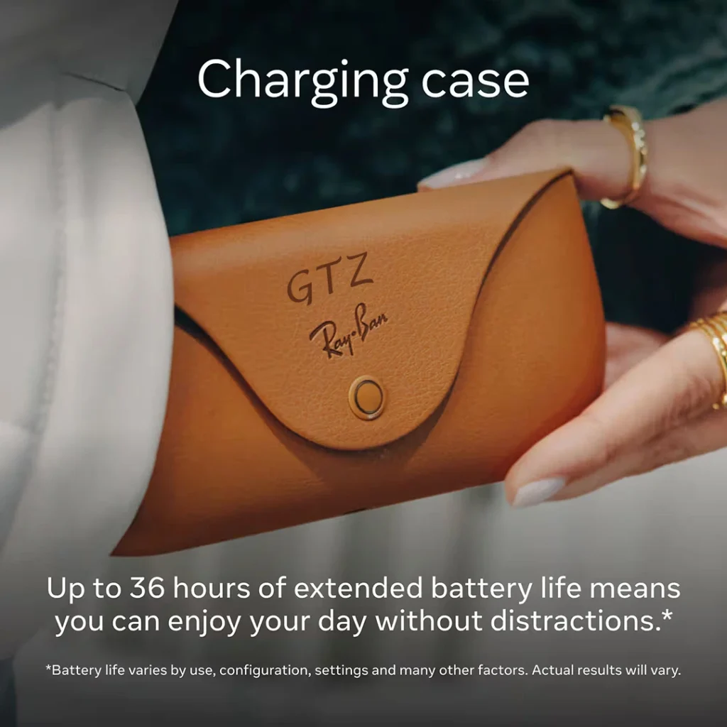 Meta Smart Glasses with Long Battery Life – All-Day Use with Quick Charging