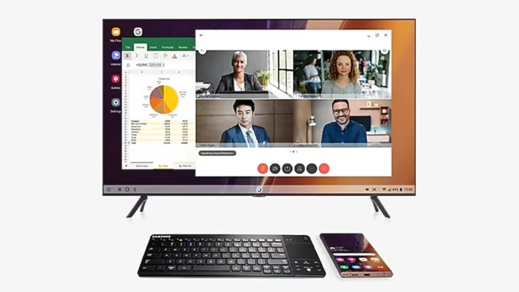 Step-by-step guide to setting up Samsung DeX wirelessly on a TV for a desktop experience.