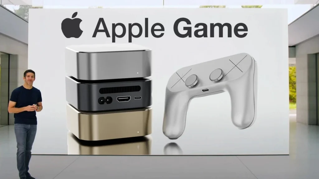 Apple's potential gaming console under development, with reports suggesting a release between 2025 and 2026.