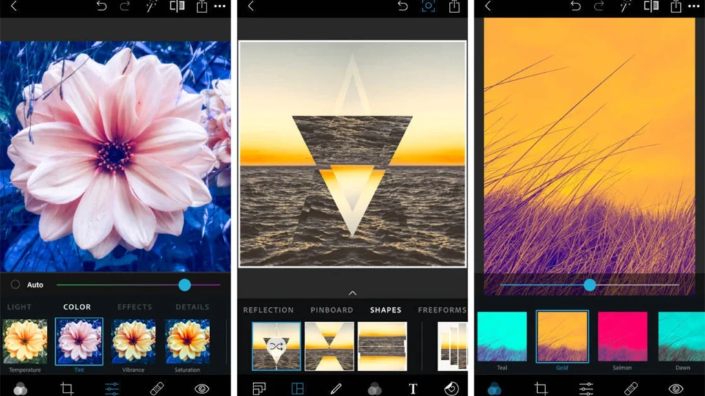 Adobe Photoshop Express 2025 – Free AI-powered photo editor for passport photos, selfie enhancements, blemish fixes, and quick mobile edits.