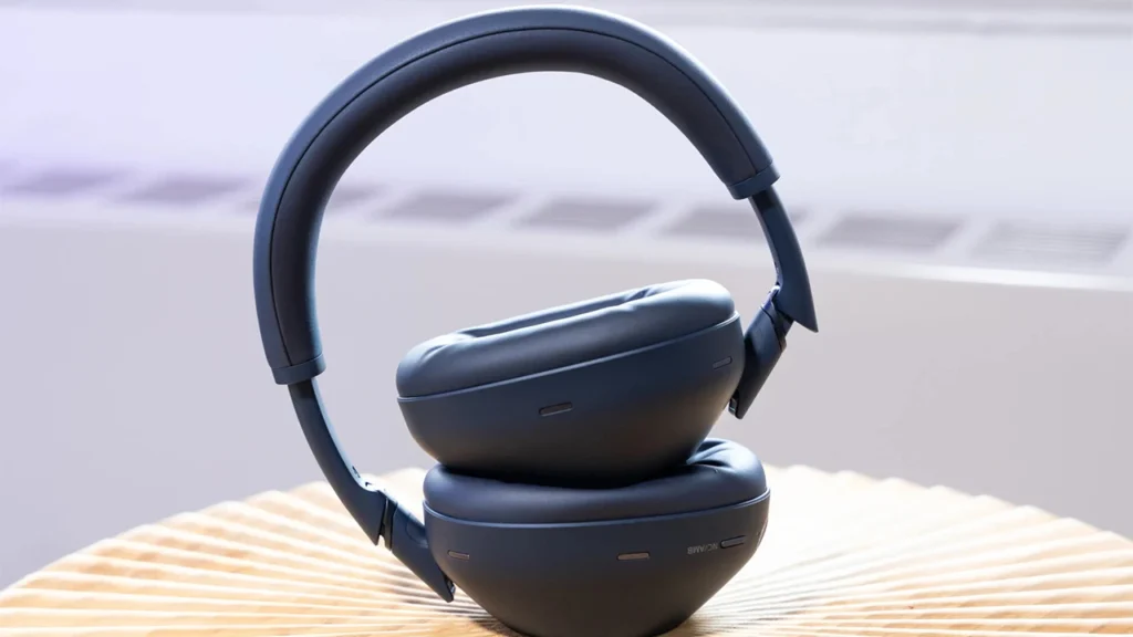 Sony WH-1000XM6 headphones with intuitive touch controls and smart features like Speak-to-Chat and auto-pause