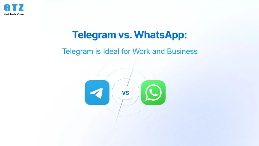 Telegram for business comparison showing broadcasting, file sharing, and task automation features for workplace efficiency